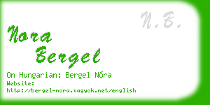 nora bergel business card